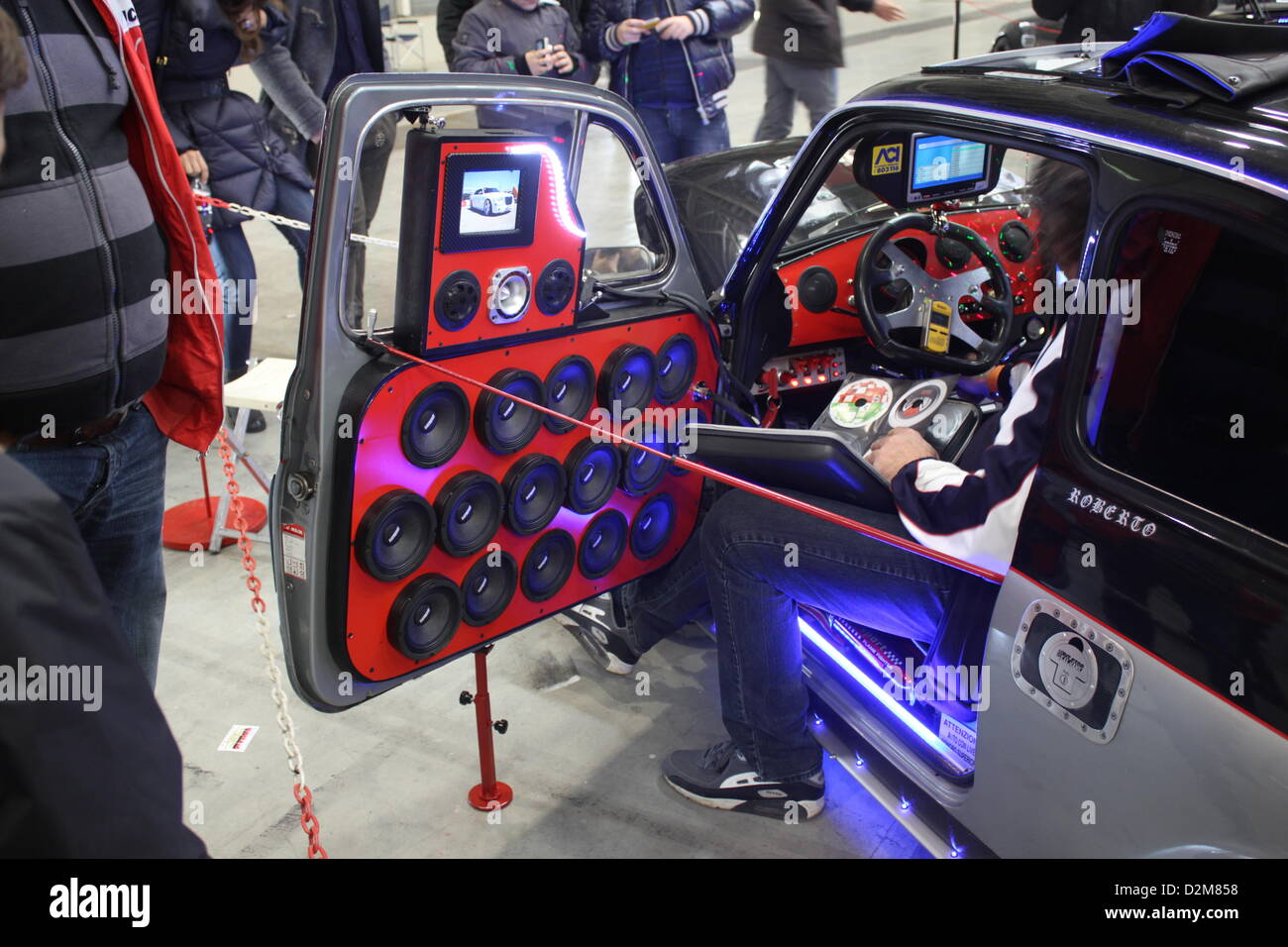 27 Jan 2013 Roma Tuning Show(Car customisation) in Rome Italy Stock