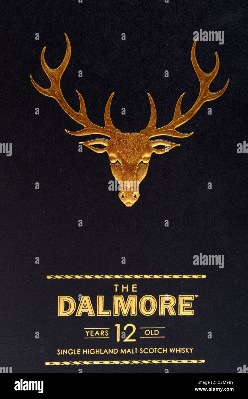 Dalmore 12 Year Old Single Malt Whiskey . Stock Photo