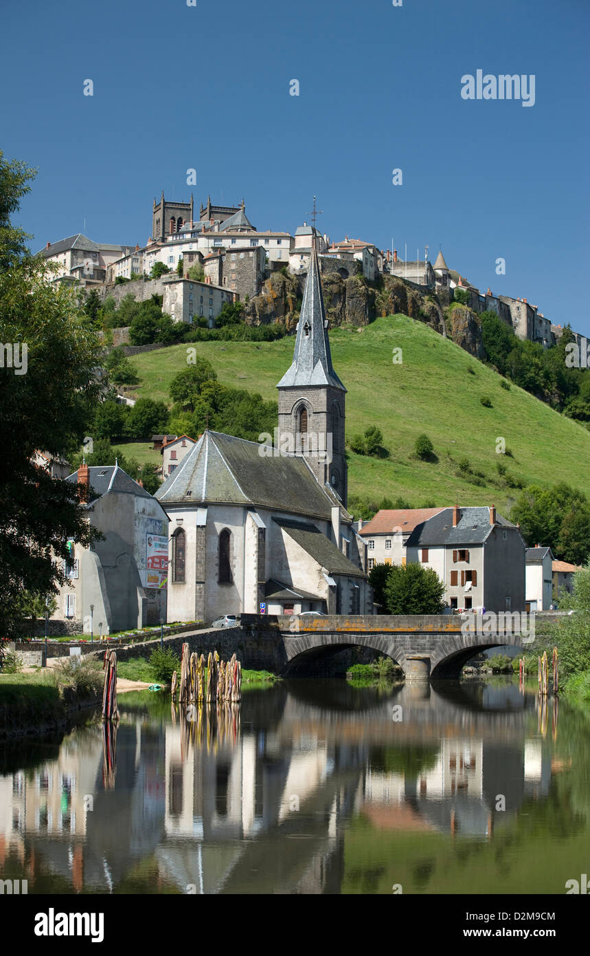 CHURCH OF SAINT CHRISTINE LOWER TOWN RIVER ANDER SAINT FLOUR CANTAL