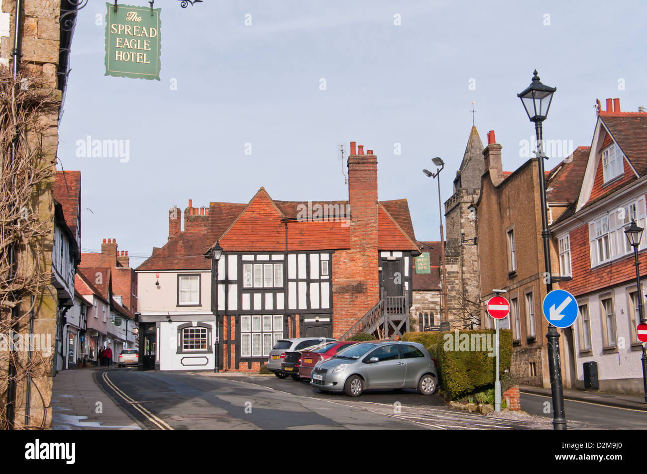 midhurst south street looking into red lion street Stock Photo Alamy