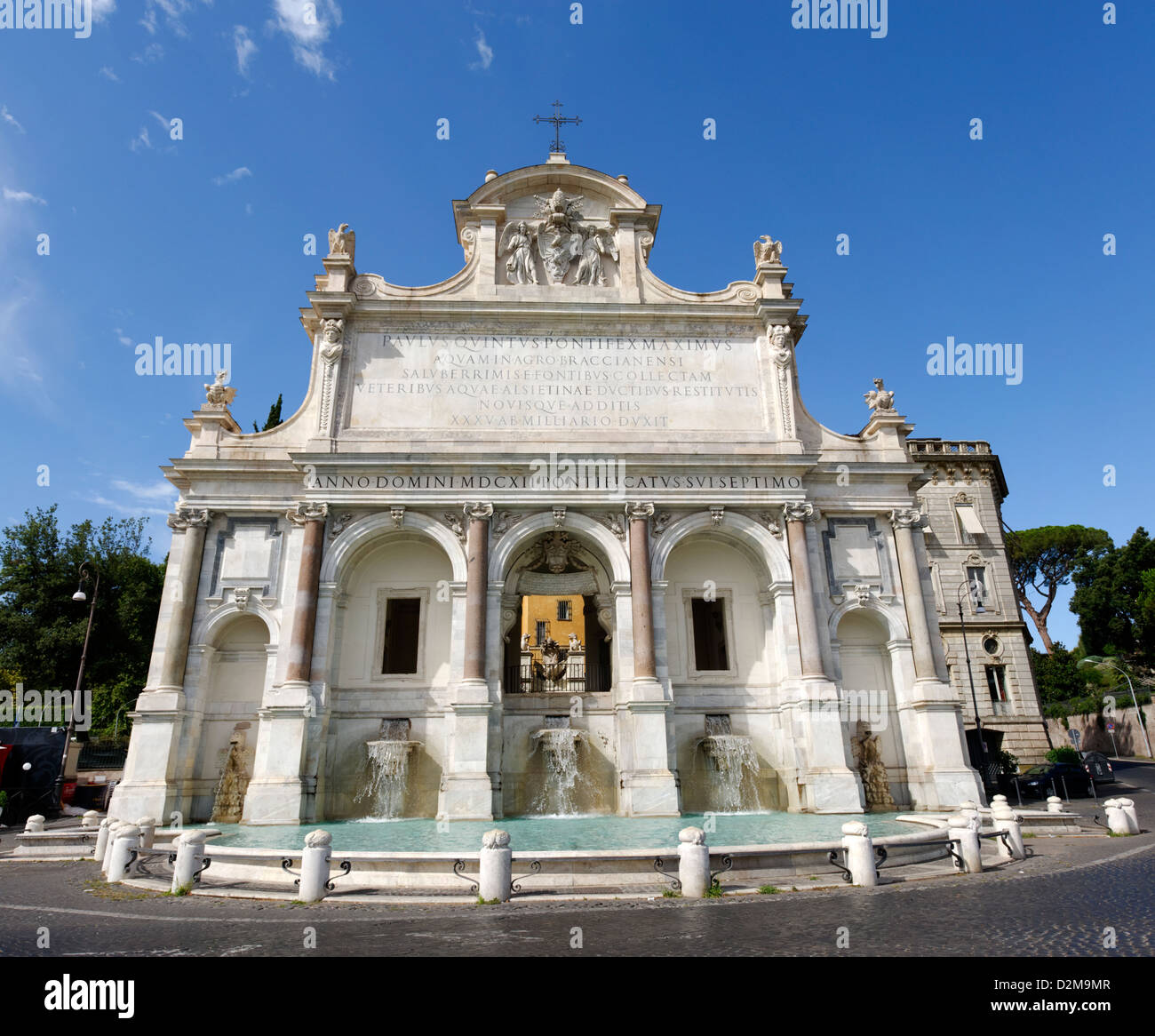 Rome. Italy. View of the Fontana dell' Acqua Paola, a monumental white  marble fountain in Gianicolo or Janiculum Hill Stock Photo - Alamy