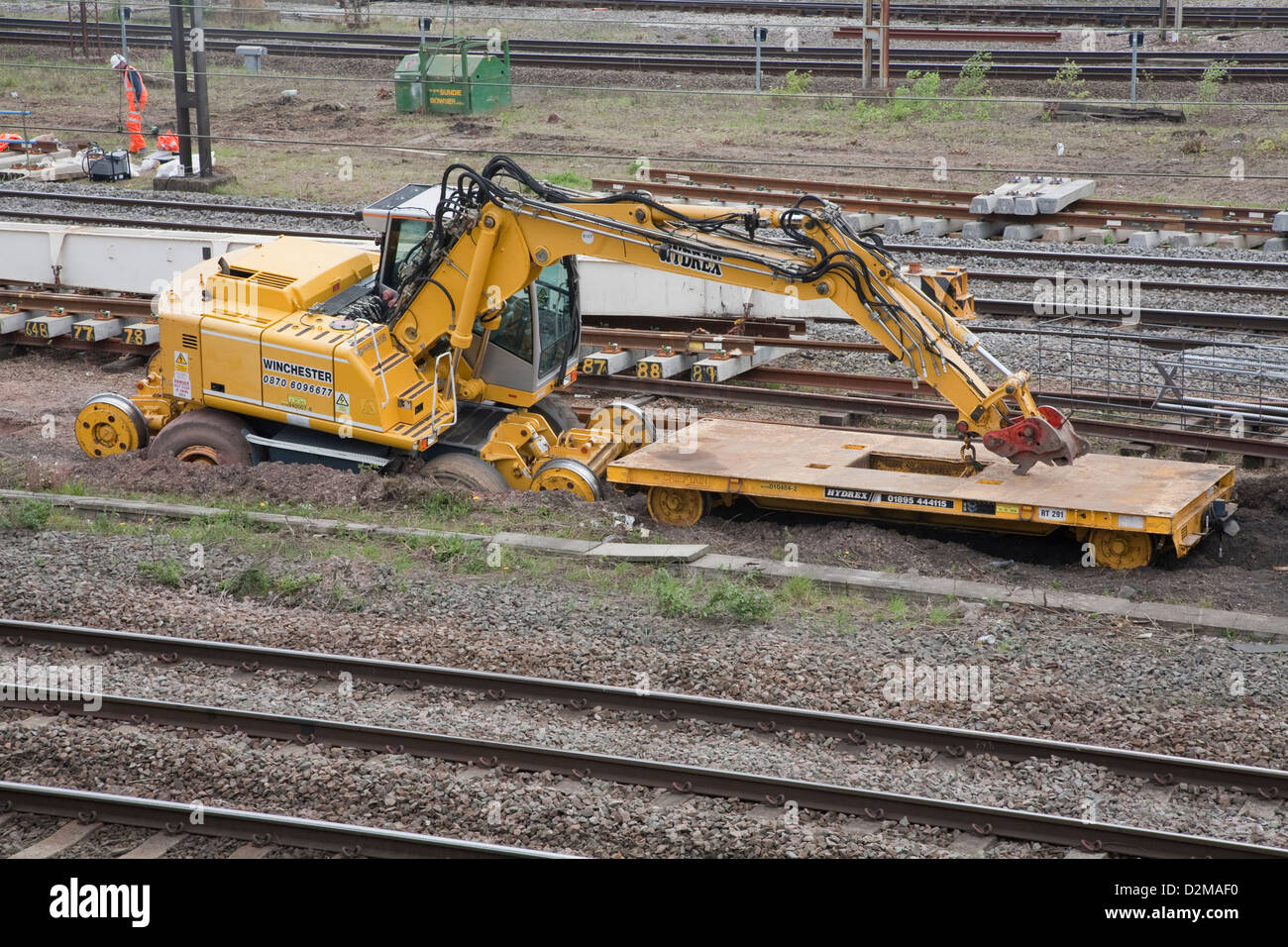 Rail track repair machine Stock Photo Alamy