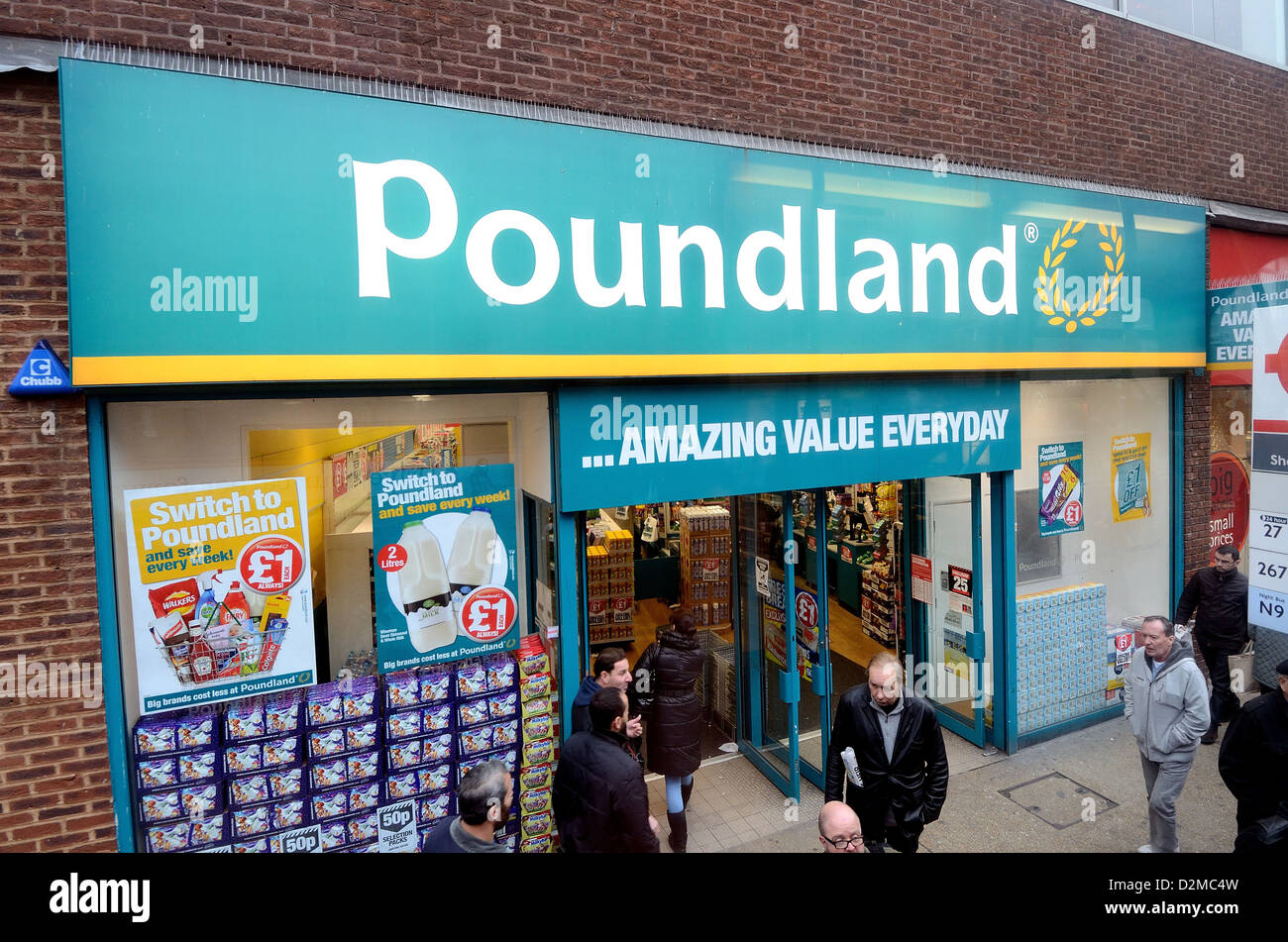 Poundland shop front Hammersmith London Stock Photo
