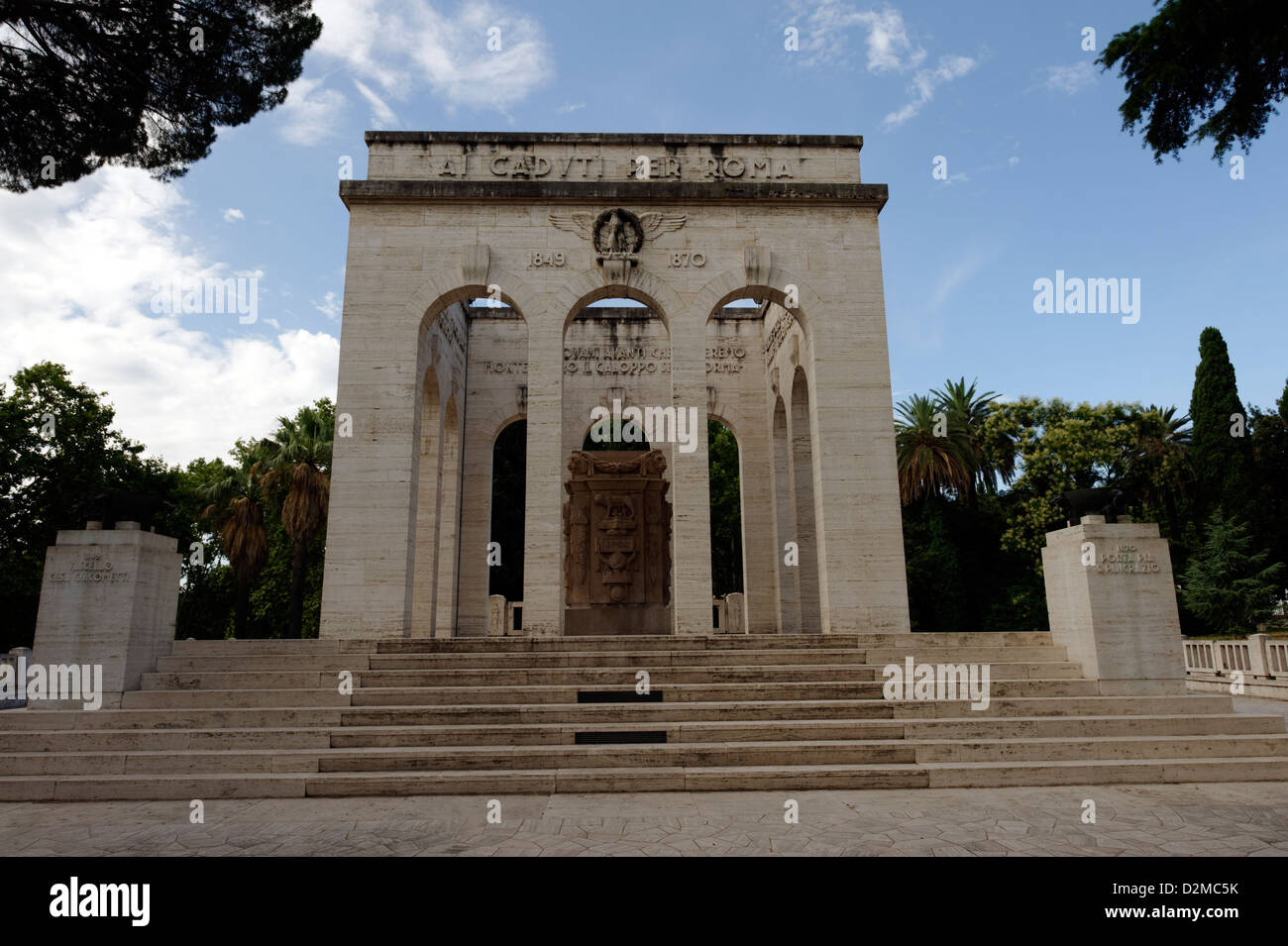 Ossuary Rome Rome. Italy. Janiculum ossuary mausoleum houses the remains of fighters ...