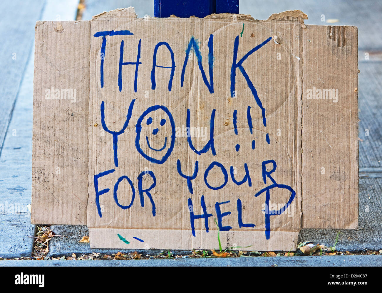 homeless person's sign Stock Photo Alamy