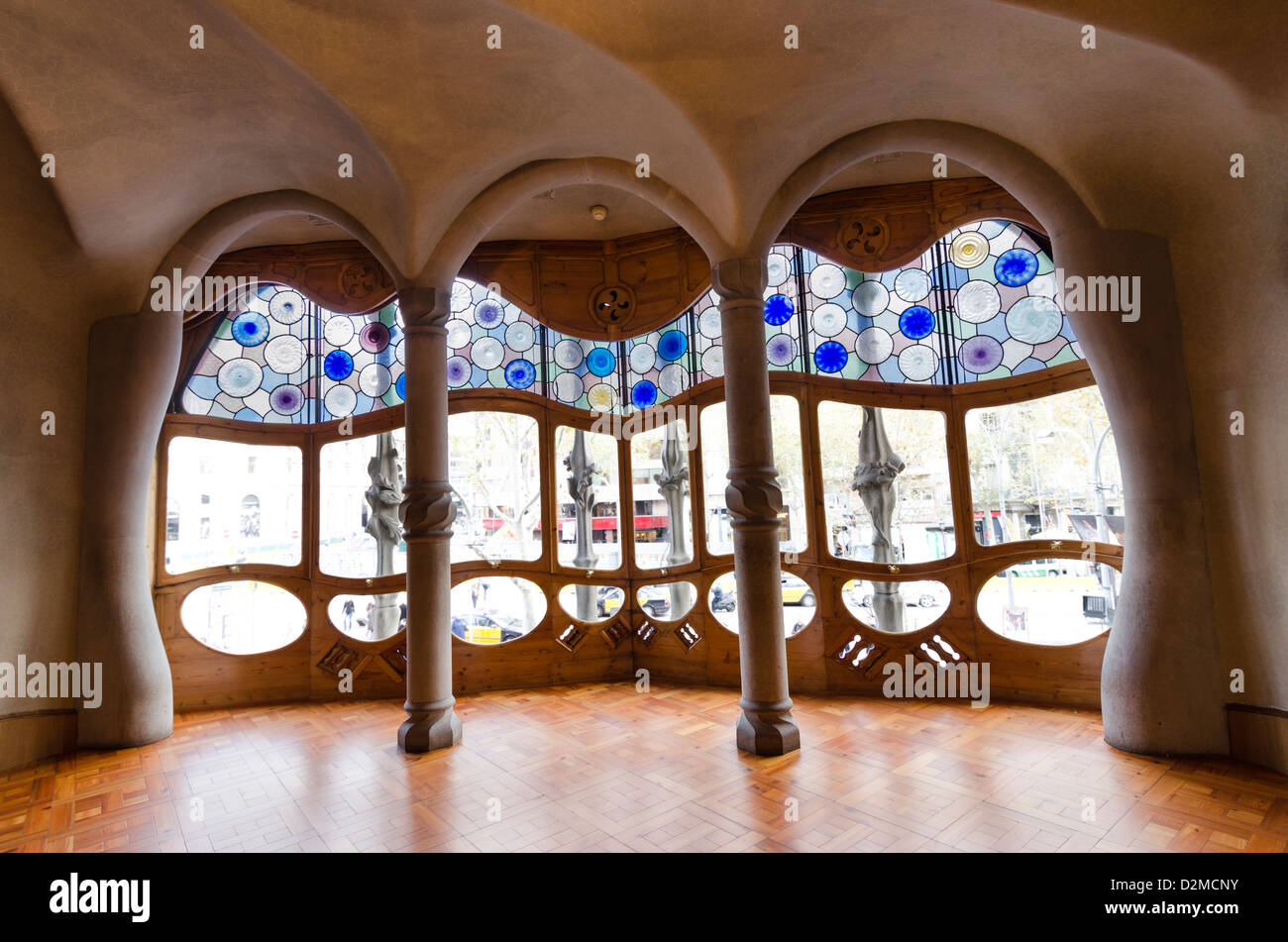 Interior Casa Batlló by modernista architect Gaudi. Barcelona Stock ...