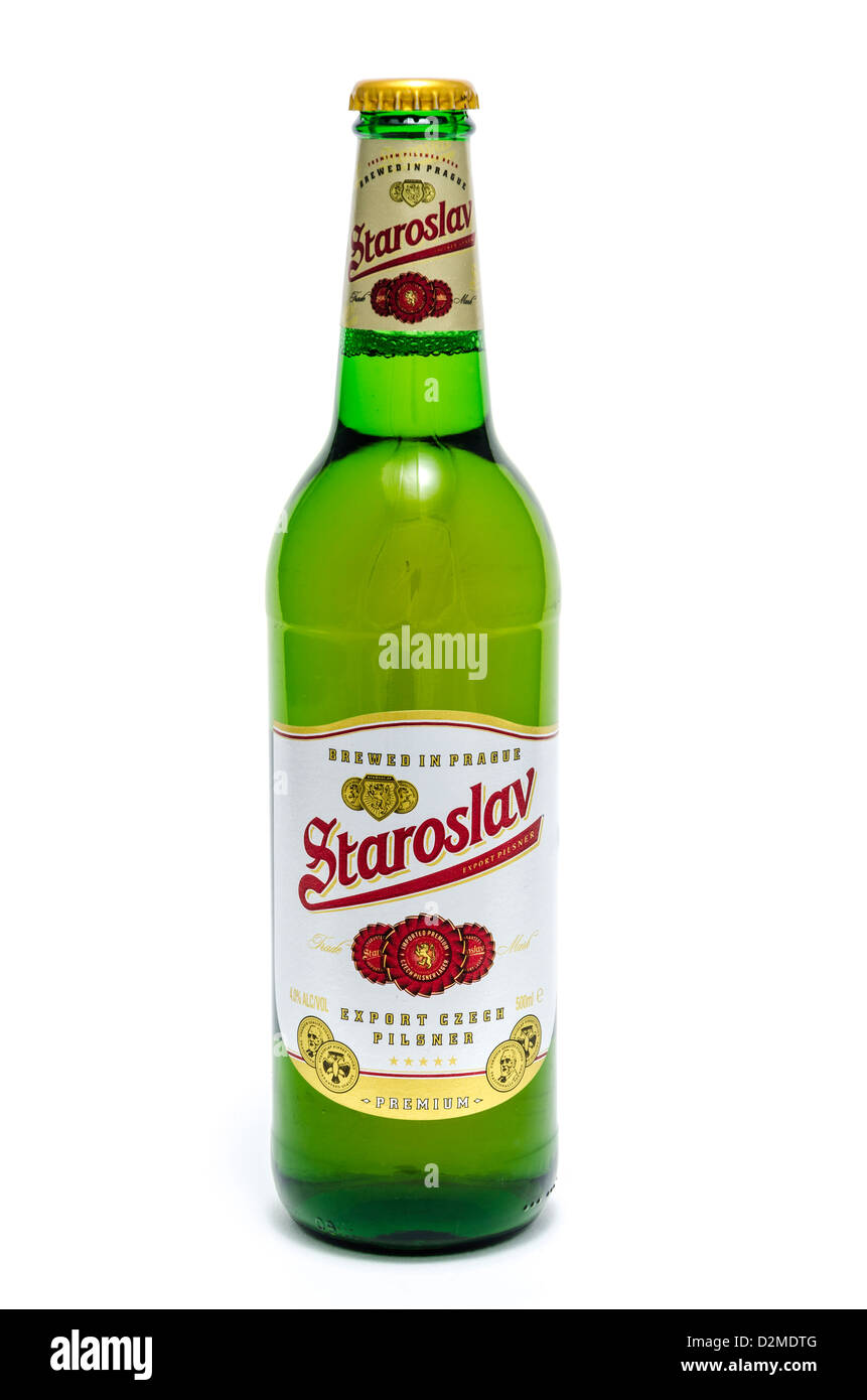 Staroslav Beer bottle Stock Photo