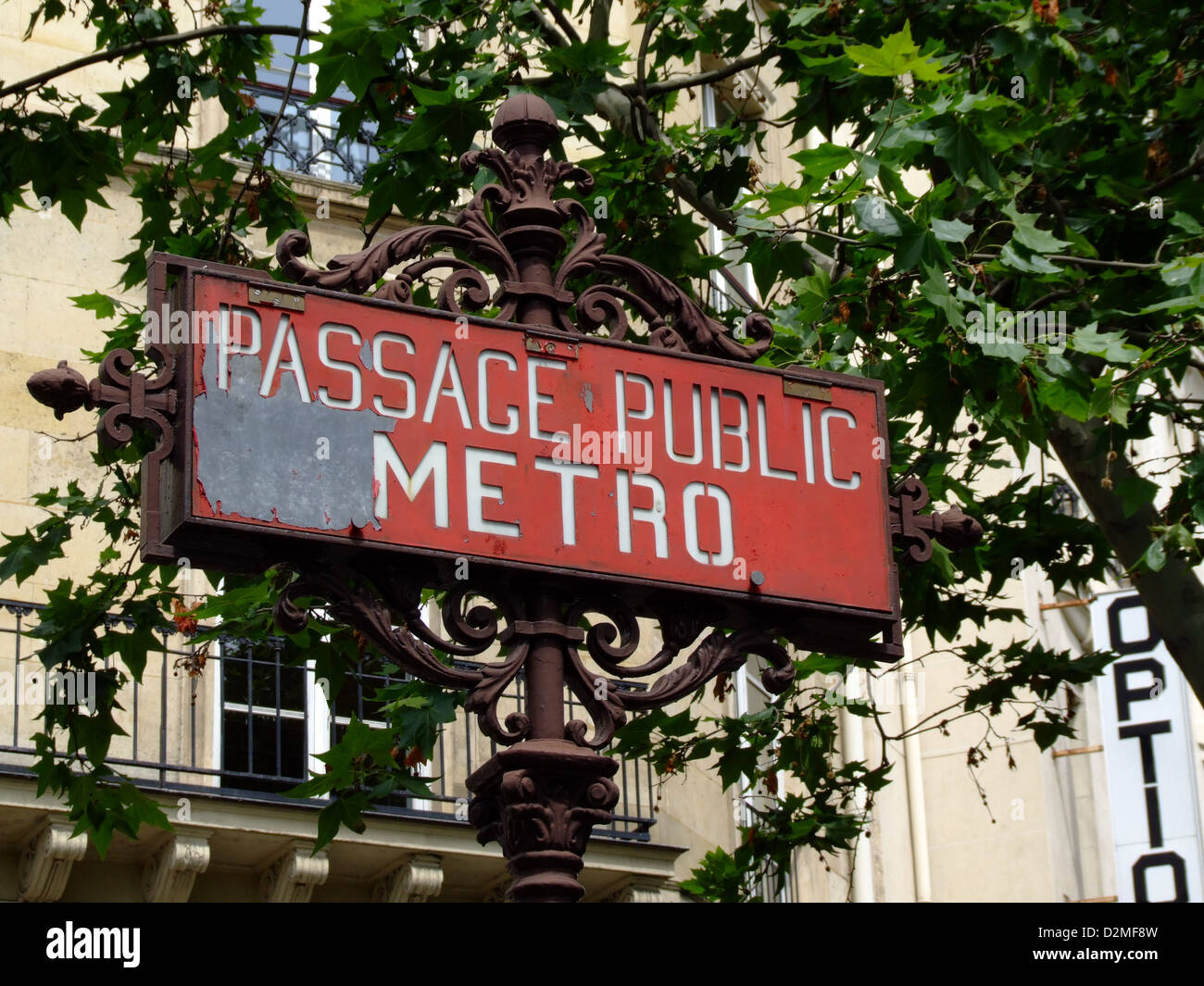 A view of the Paris Métropolitain (Metro) system, part of the iconic ...