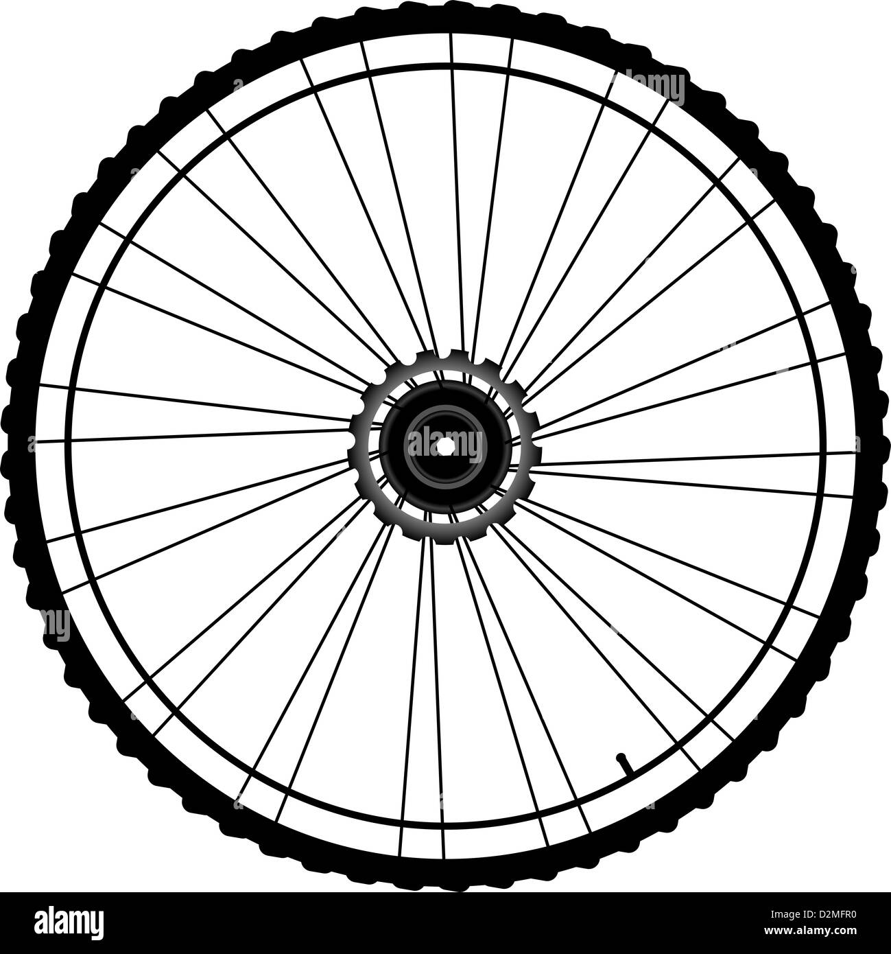 Bicycle wheel isolated on white background Stock Photo Alamy