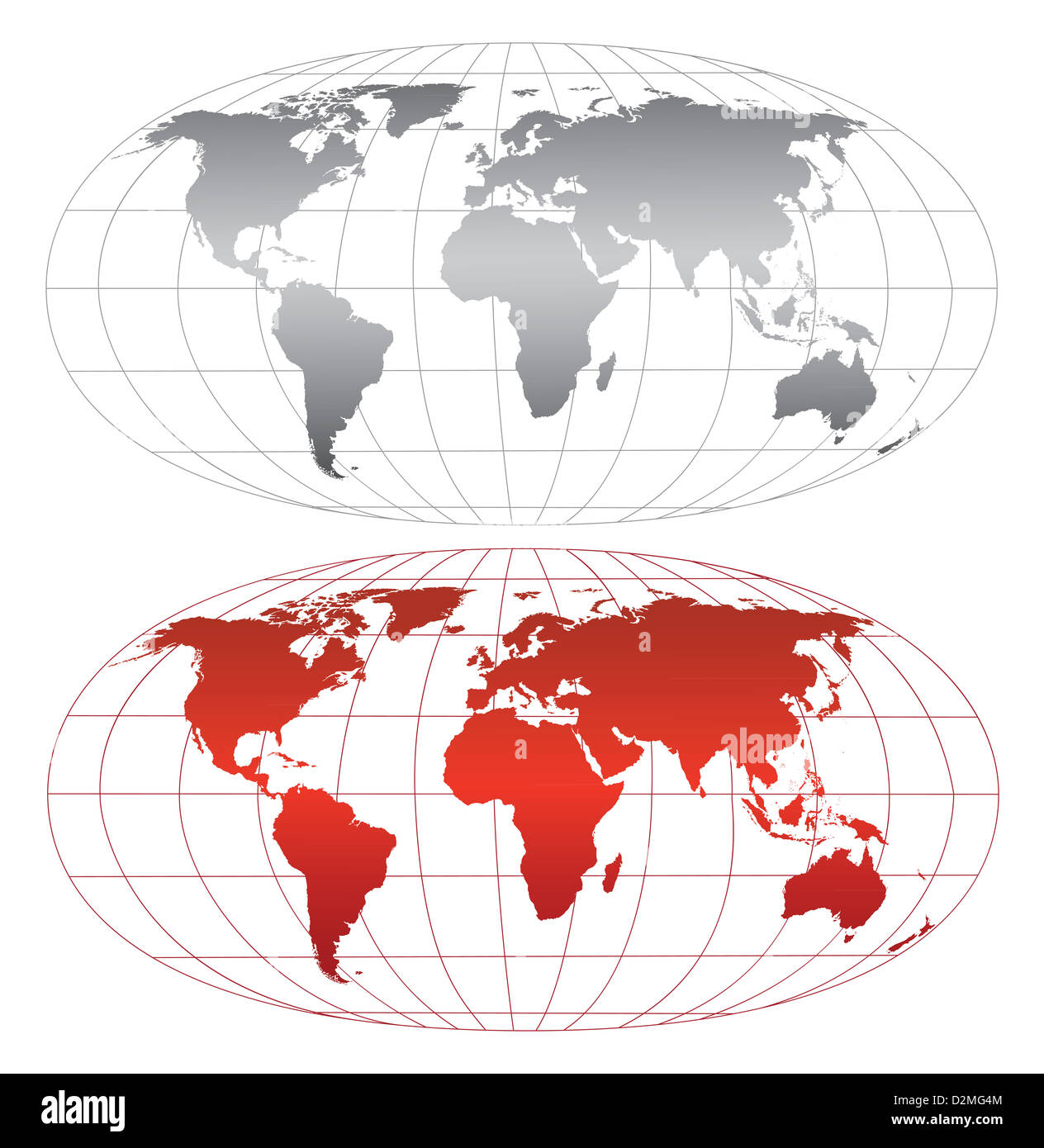 High detailed world map. Vector eps8. Separate layers. Stock Photo