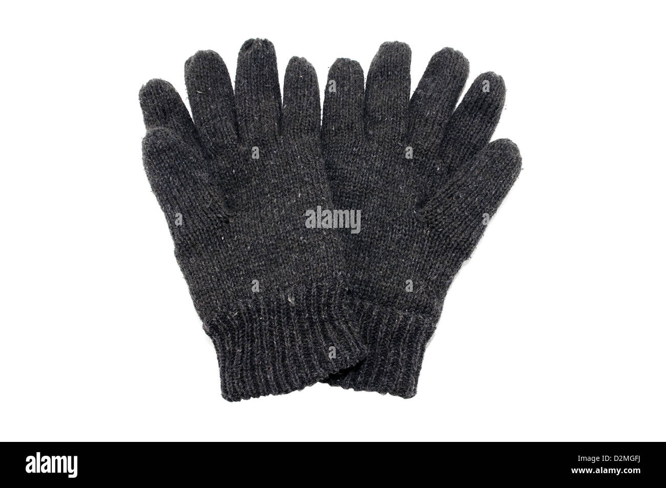 woolen winter gloves isolated on a white background Stock Photo