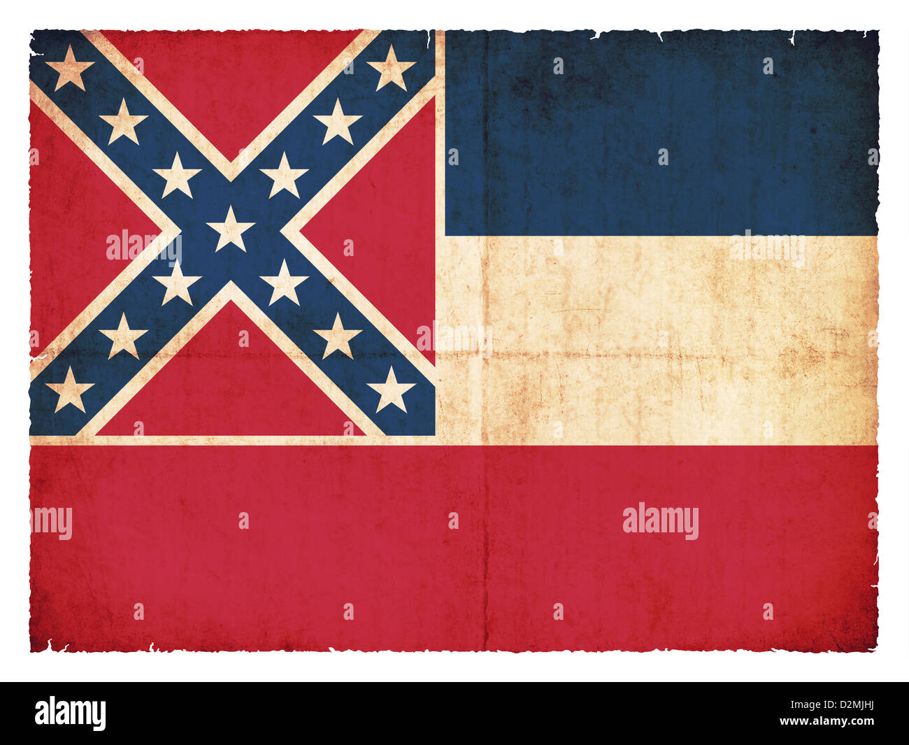Flag of the US state Mississippi created in grunge style Stock Photo ...