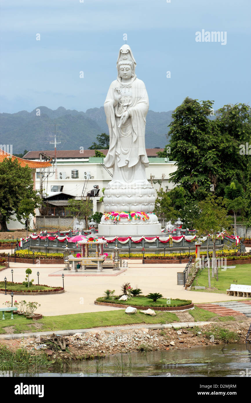 Statue of Guanyin, the goddess of mercy Stock Photo