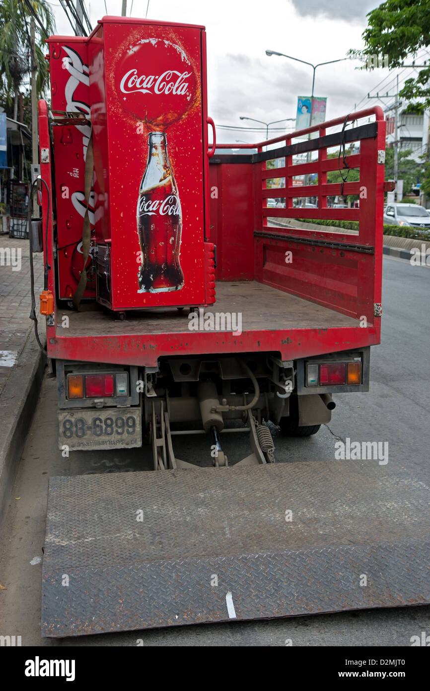 delivery of refrigerators from Coca Cola Stock Photo