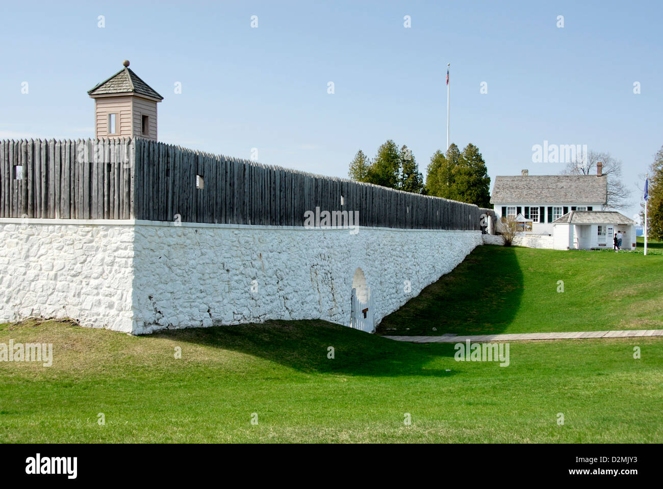 Fort Mackinac, Mackinac Island,  Lake Huron, Michigan, USA Stock Photo
