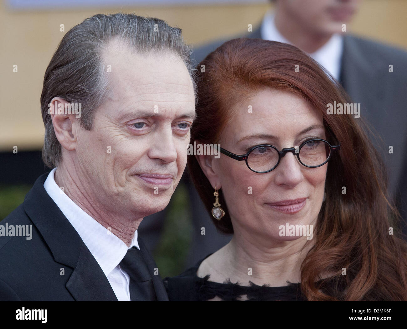Los Angeles, California, USA. 27th January 2013.  Steve Buscemi and Jo Andres at the 19th Annual Screen Actors Guild Awards held at the  Shrine Auditorium in Los Angeles, California, Sunday,  January 27, 2013. (Credit Image: Credit:  Javier Rojas/Prensa Internacional/ZUMAPRESS.com/Alamy Live News) Stock Photo