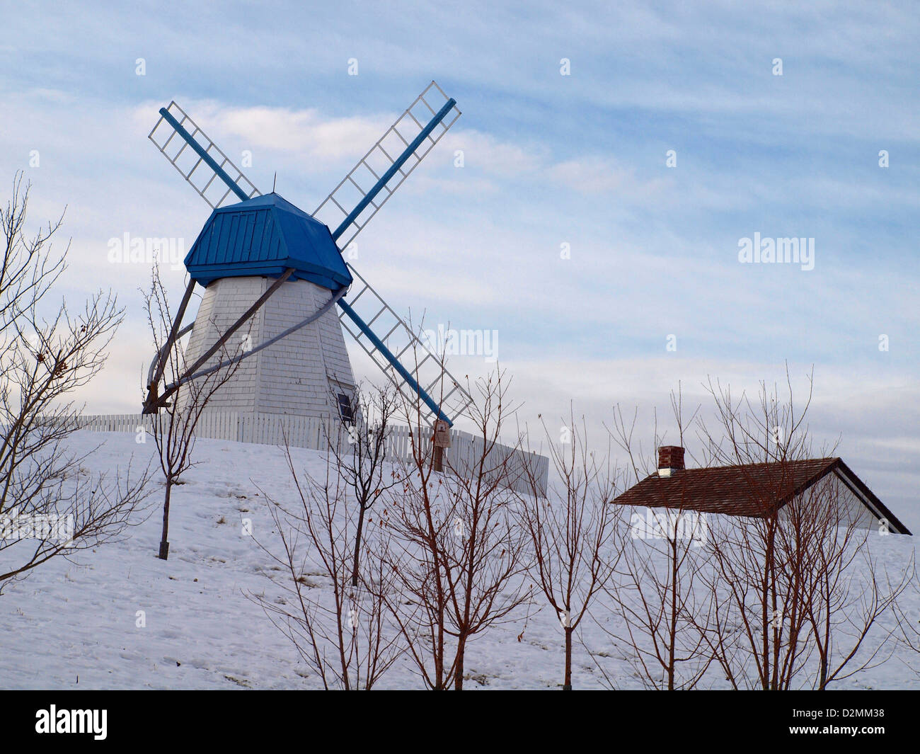 Bruderheim Windmill at Heritage Park in Calgary, Alberta, Canada Stock