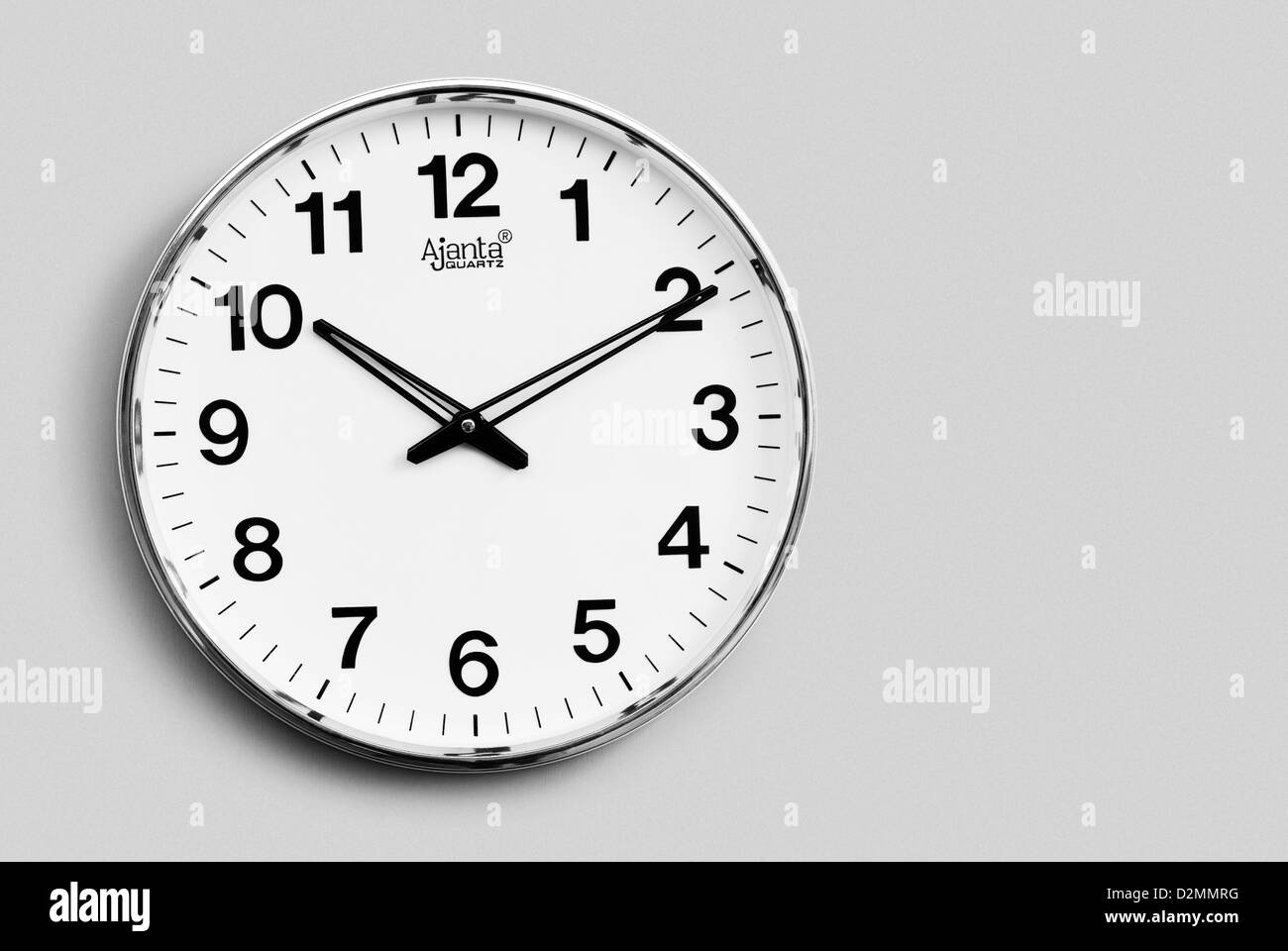A running clock with a face on it Black and White Stock Photos & Images -  Alamy
