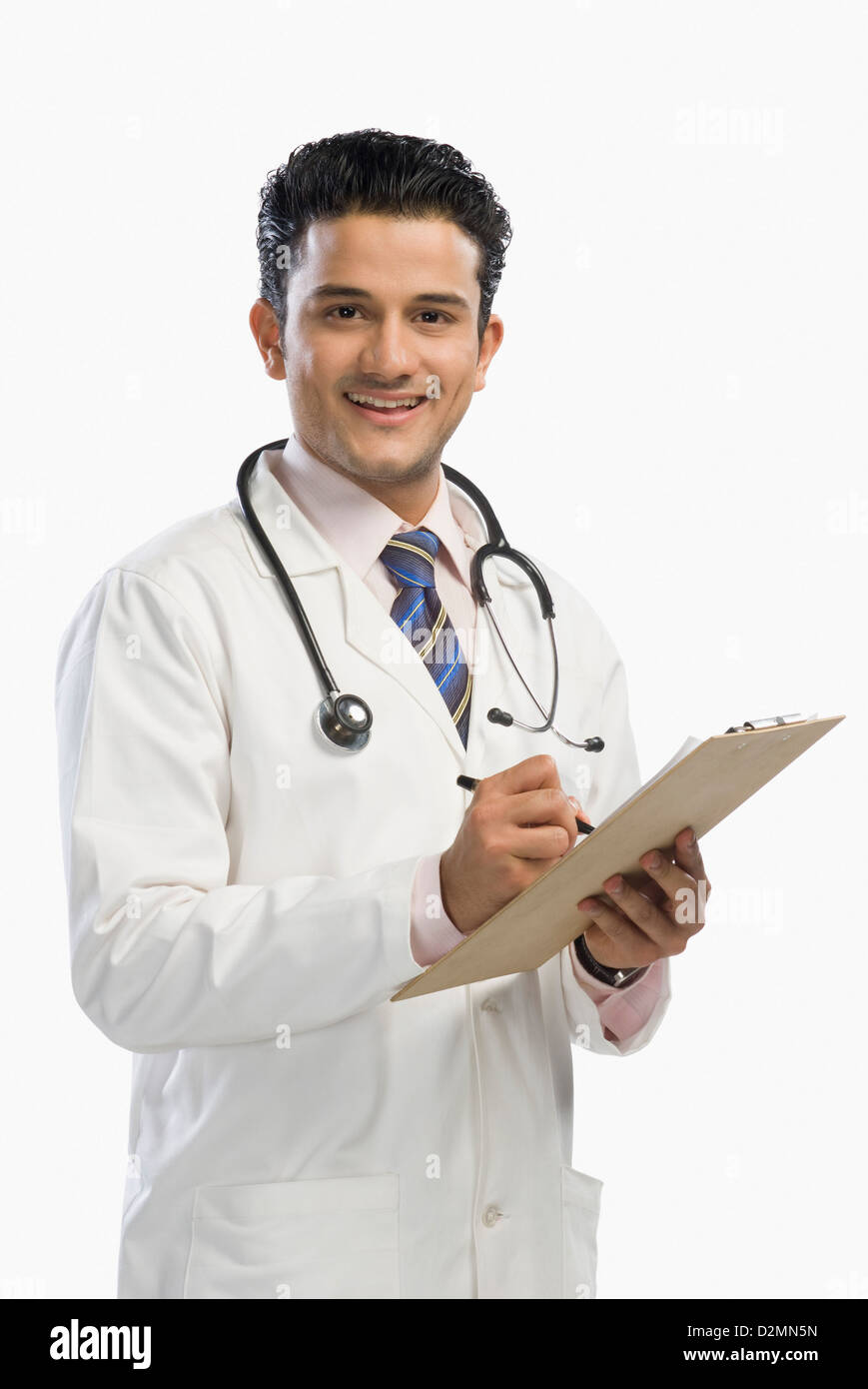 Male worker clipboard working Cut Out Stock Images & Pictures - Alamy