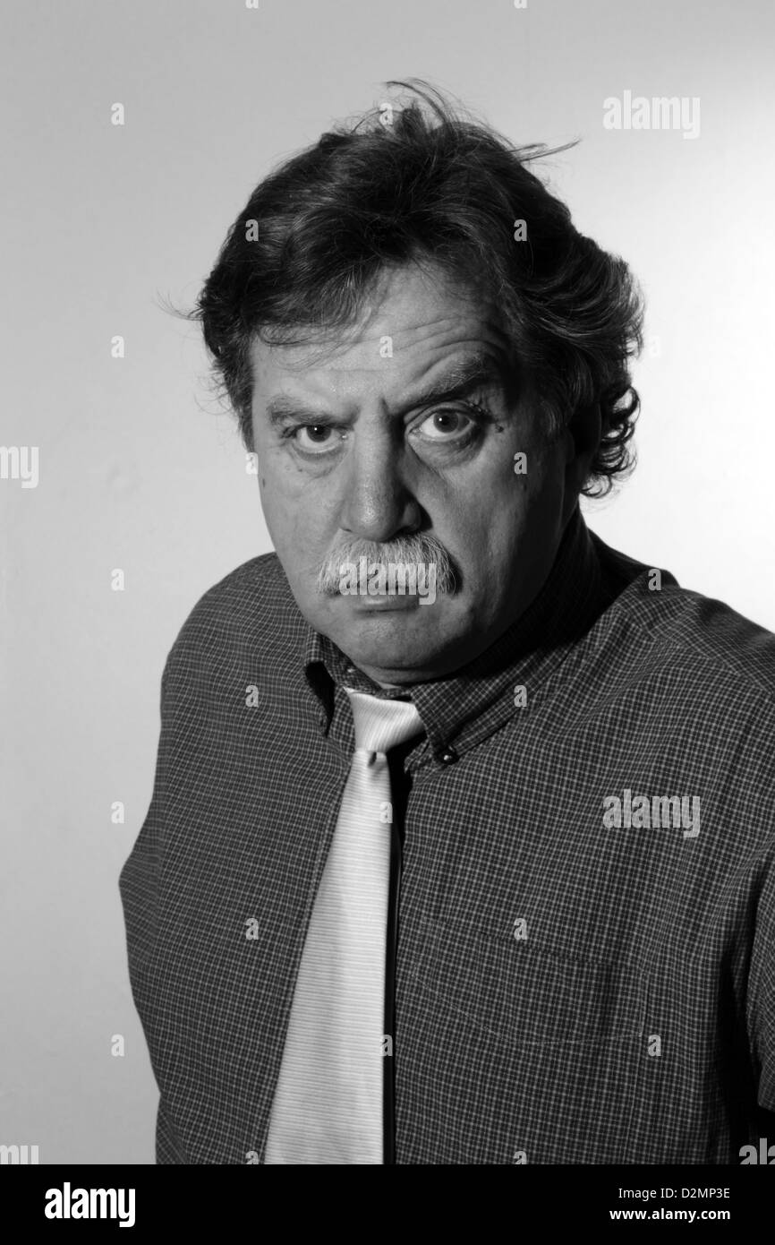 Handsome Middle Age Business Man Black And White Stock Photo
