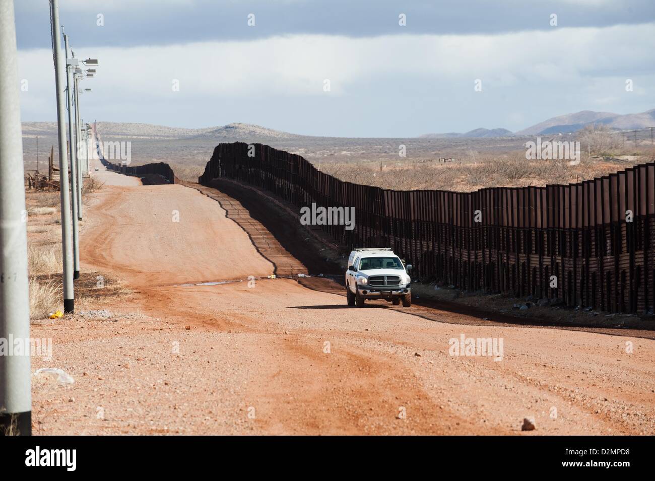 Jan. 28, 2013 Naco, Arizona, U.S A U.S. Border Patrol agent drives