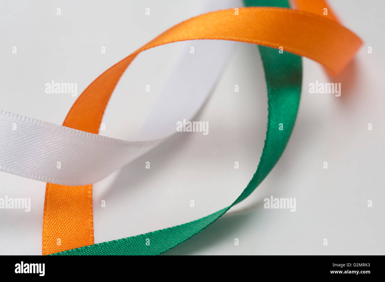 Ribbons representing Indian flag colors Stock Photo - Alamy