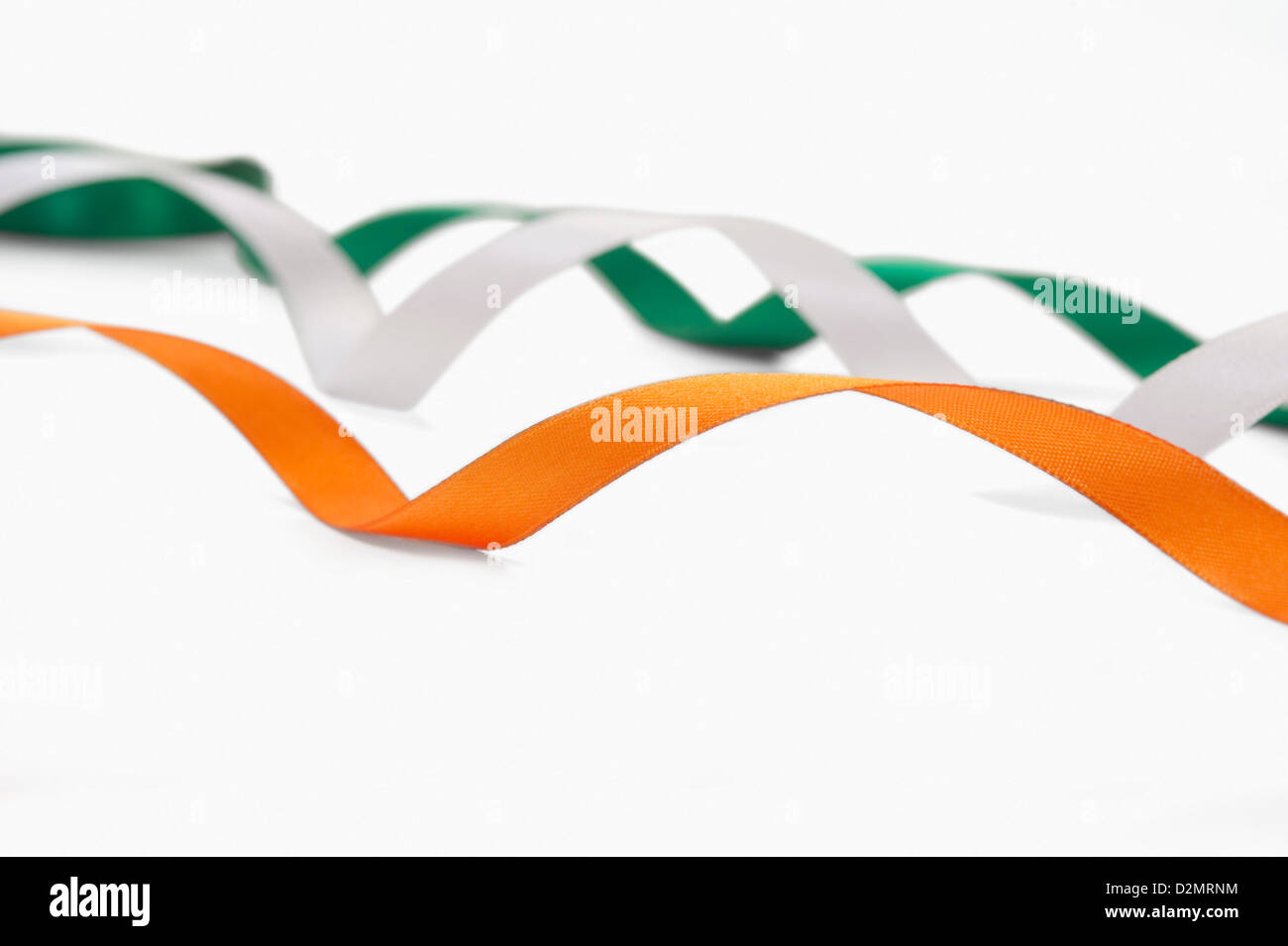 Ribbons representing Indian flag colors Stock Photo - Alamy