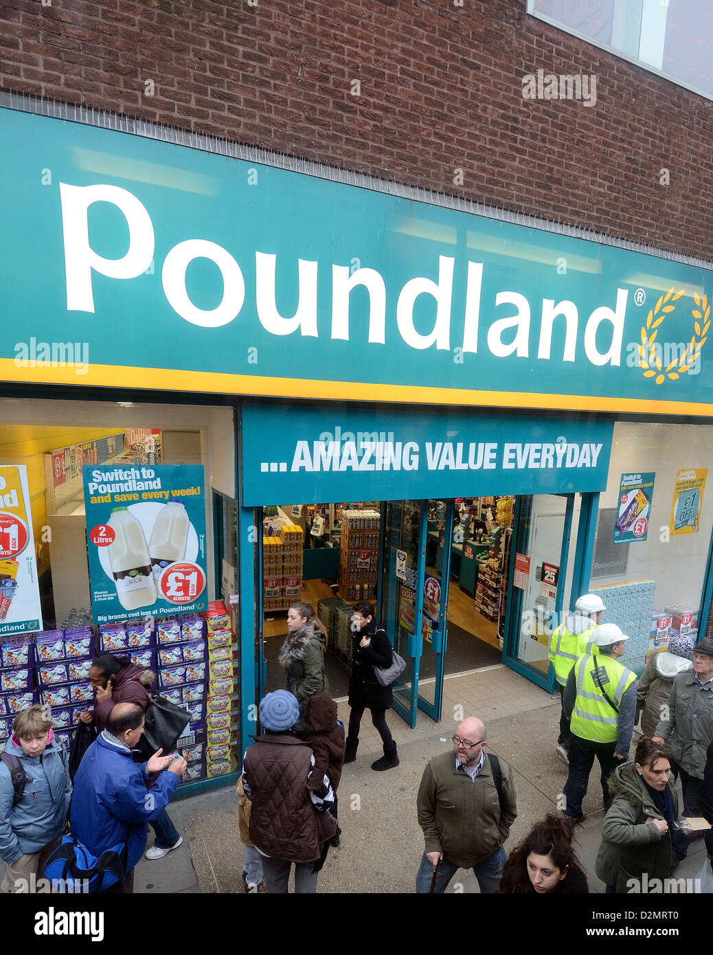 Poundland shop front Hammersmith London Stock Photo