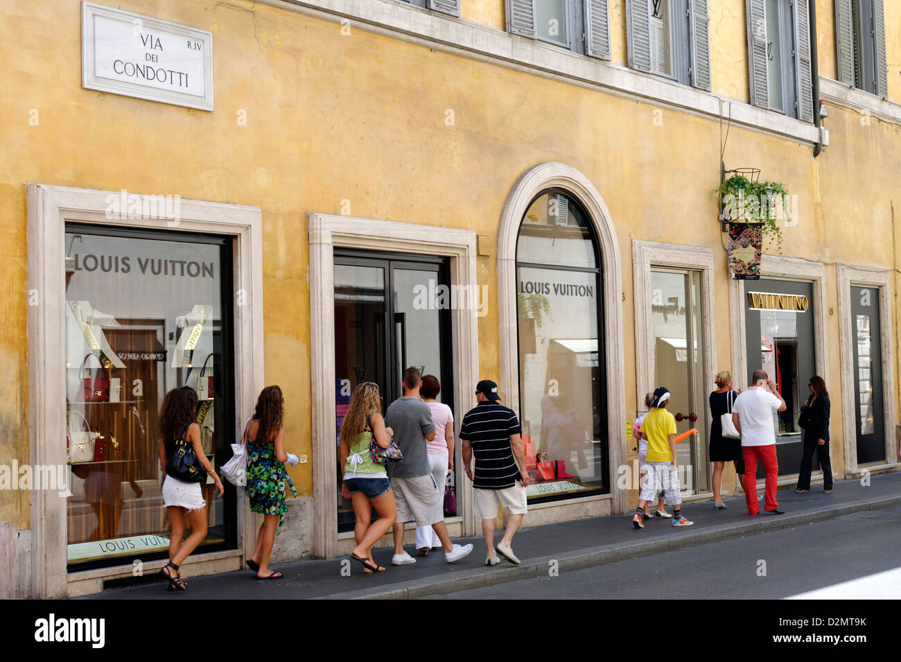 Rome. Lazio. Italy. View of the façade of Louis Vuitton, an upscale luxury  designer store on Via Condotti in Rome Stock Photo - Alamy