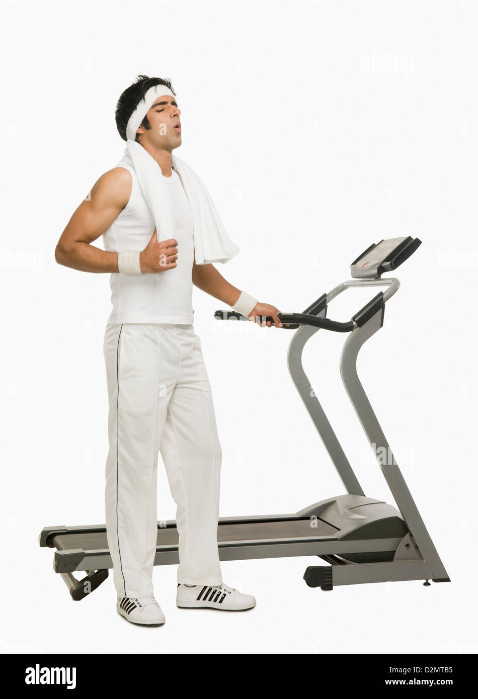 Man looking tired after exercise Stock Photo Alamy