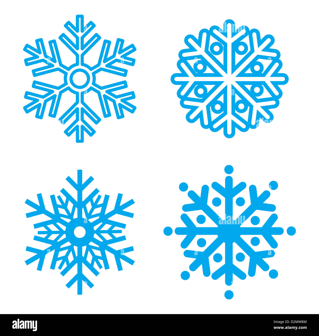 Snowflakes collection. Vector design elements Stock Photo - Alamy