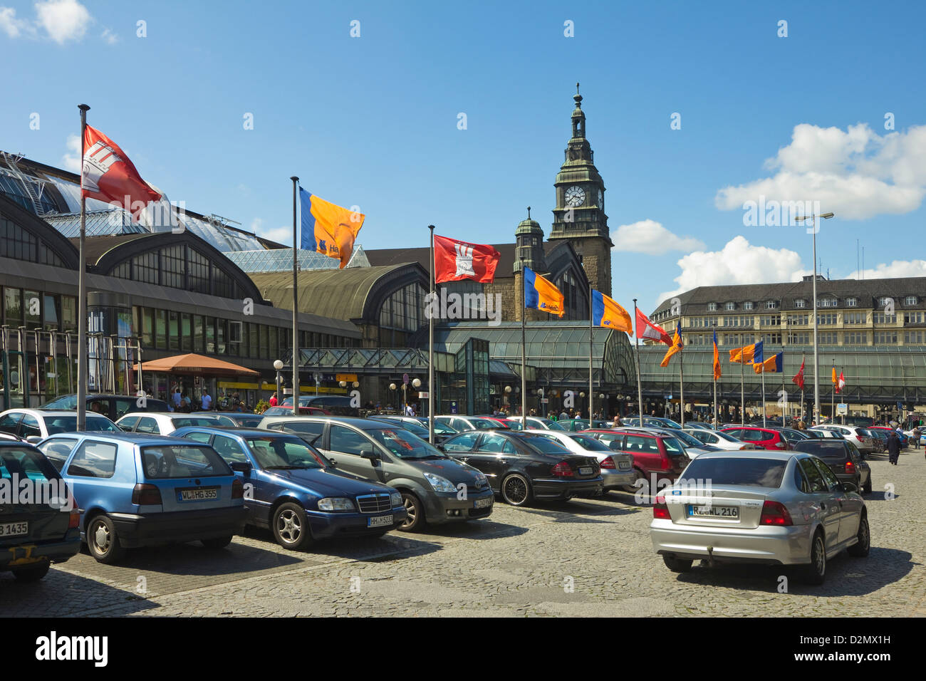 Cars in the car park at the railway Central Station, the country's