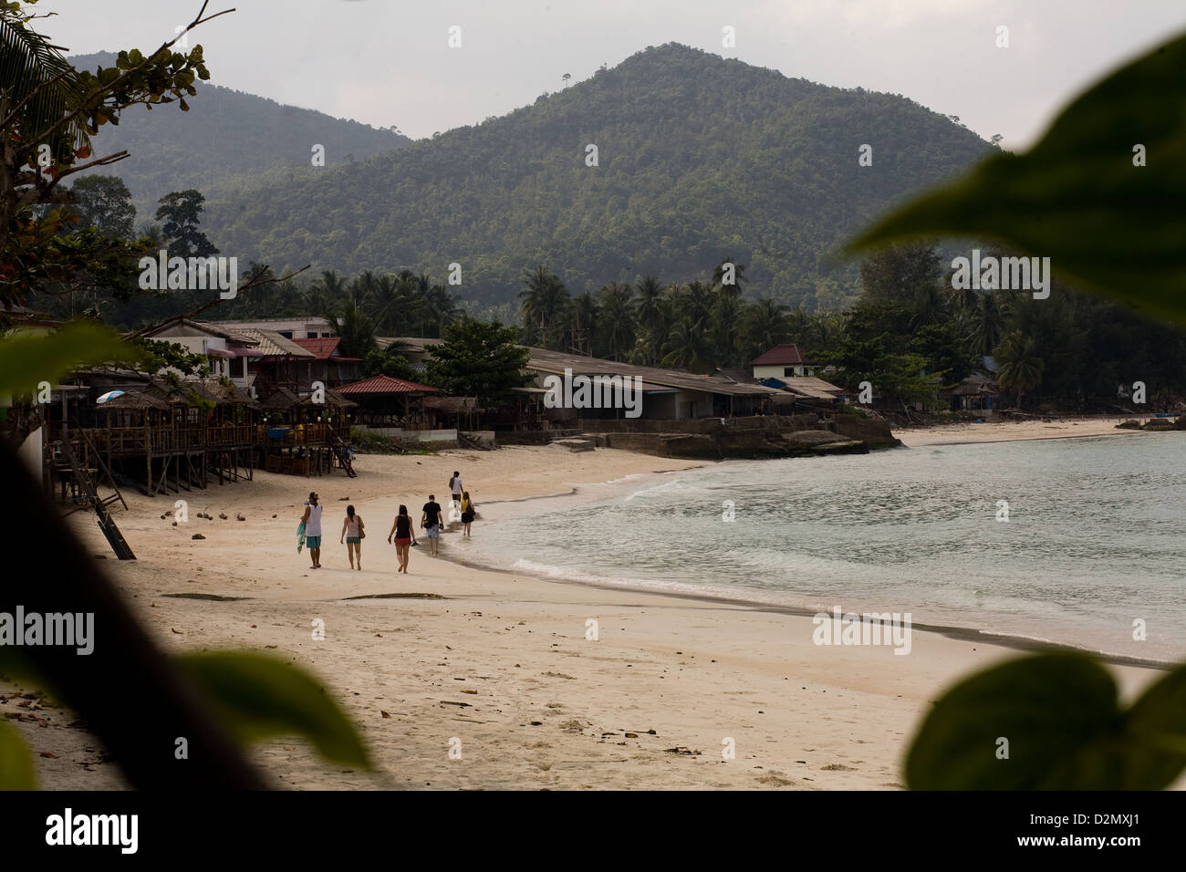 Tourists  on the beach at Chaloklum , Koh Phangan , Thailand Stock Photo