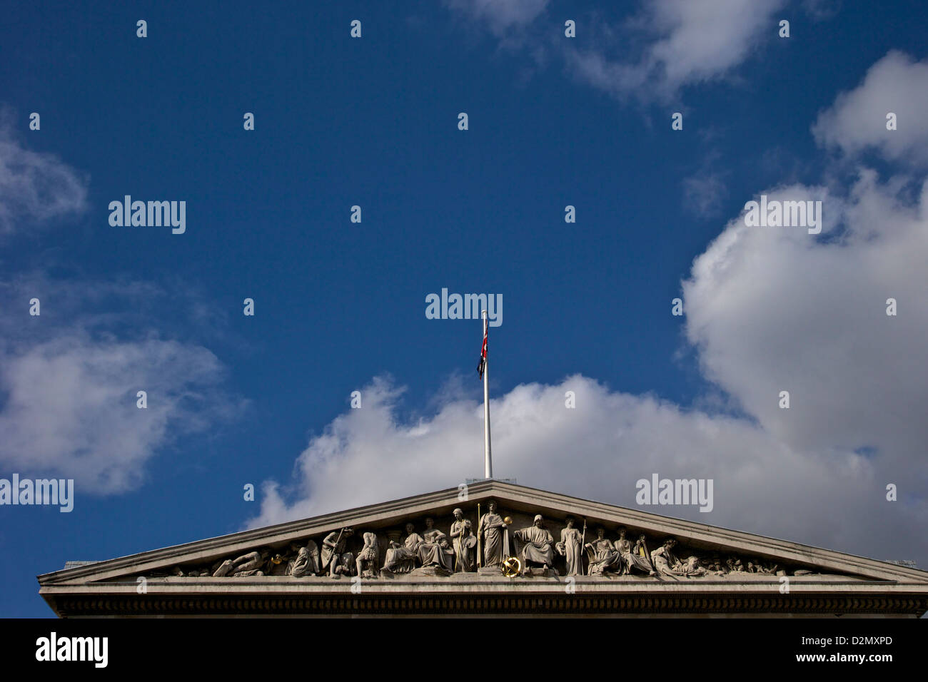 Classical facade of the British Museum, London, England, UK, GB, British Isles Stock Photo