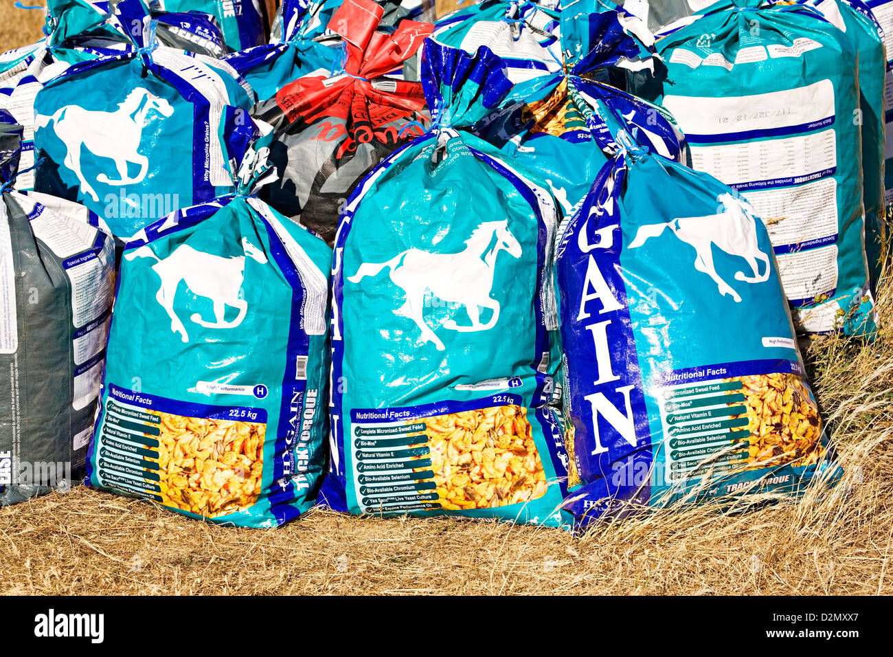 Ballarat Australia / Bags of horse manure are for sale for use as