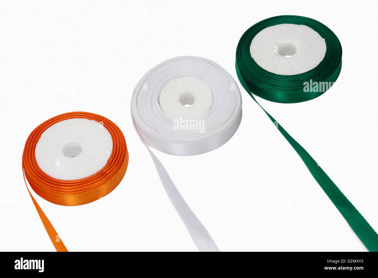 Ribbons representing Indian flag colors Stock Photo - Alamy