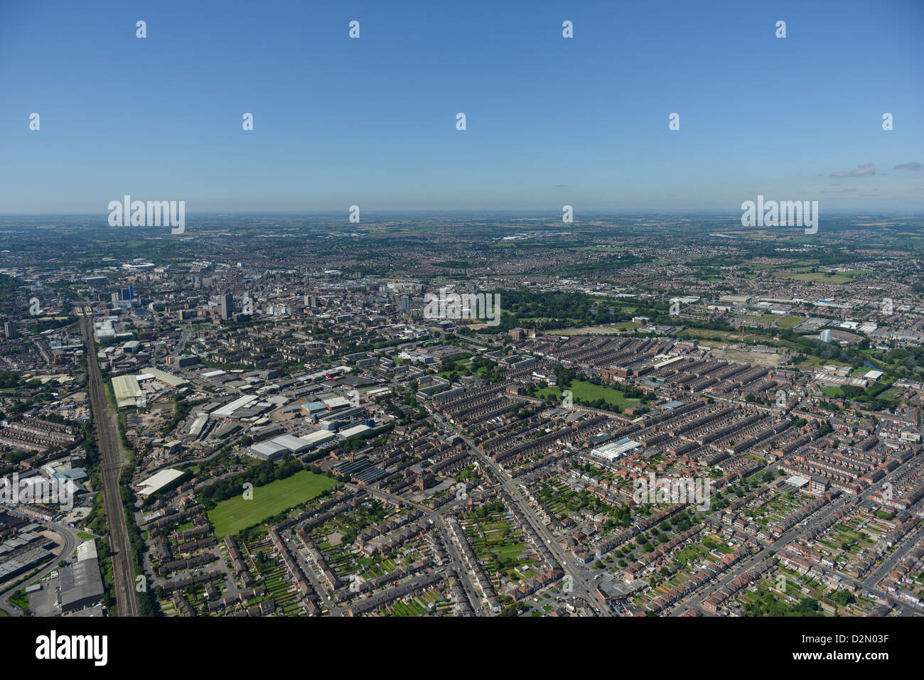 Aerial photograph of Leicester Stock Photo