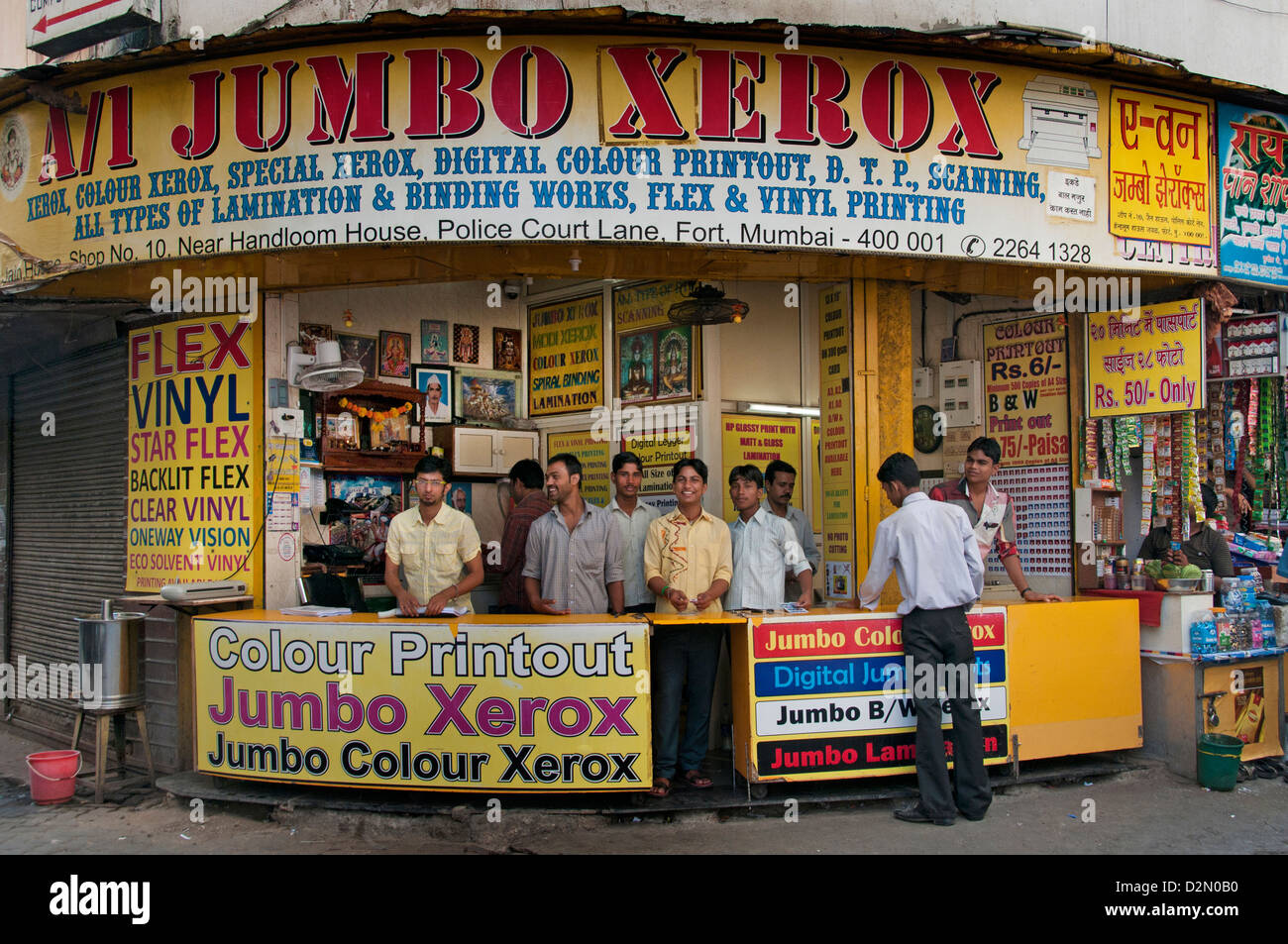 Jumbo Xerox Mumbai Fort Bombay India Street Market Stock Photo