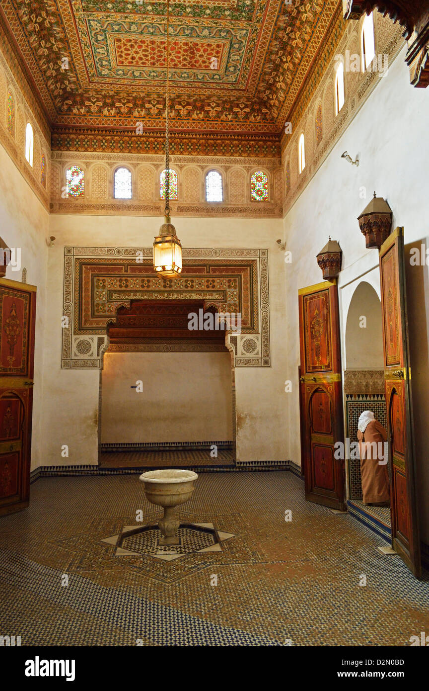 Interior of Palais Bahia, Medina, Marrakesh, Morocco, North Africa, Africa Stock Photo