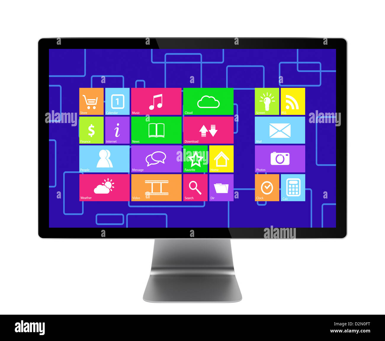 3d illustration of front view computer screen isolated Stock Photo Alamy
