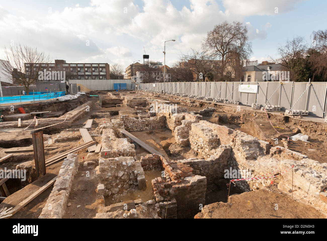 Bermondsey Abbey walls Stock Photo Alamy