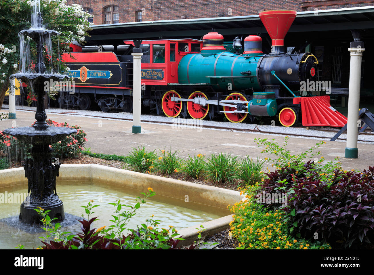 Locomotive at the Chattanooga Choo Choo, Chattanooga, Tennessee, United States of America, North America Stock Photo