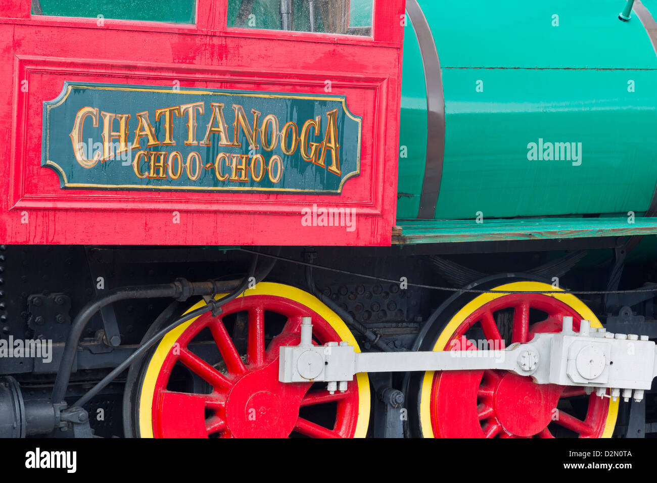 Locomotive at the Chattanooga Choo Choo, Chattanooga, Tennessee, United States of America, North America Stock Photo