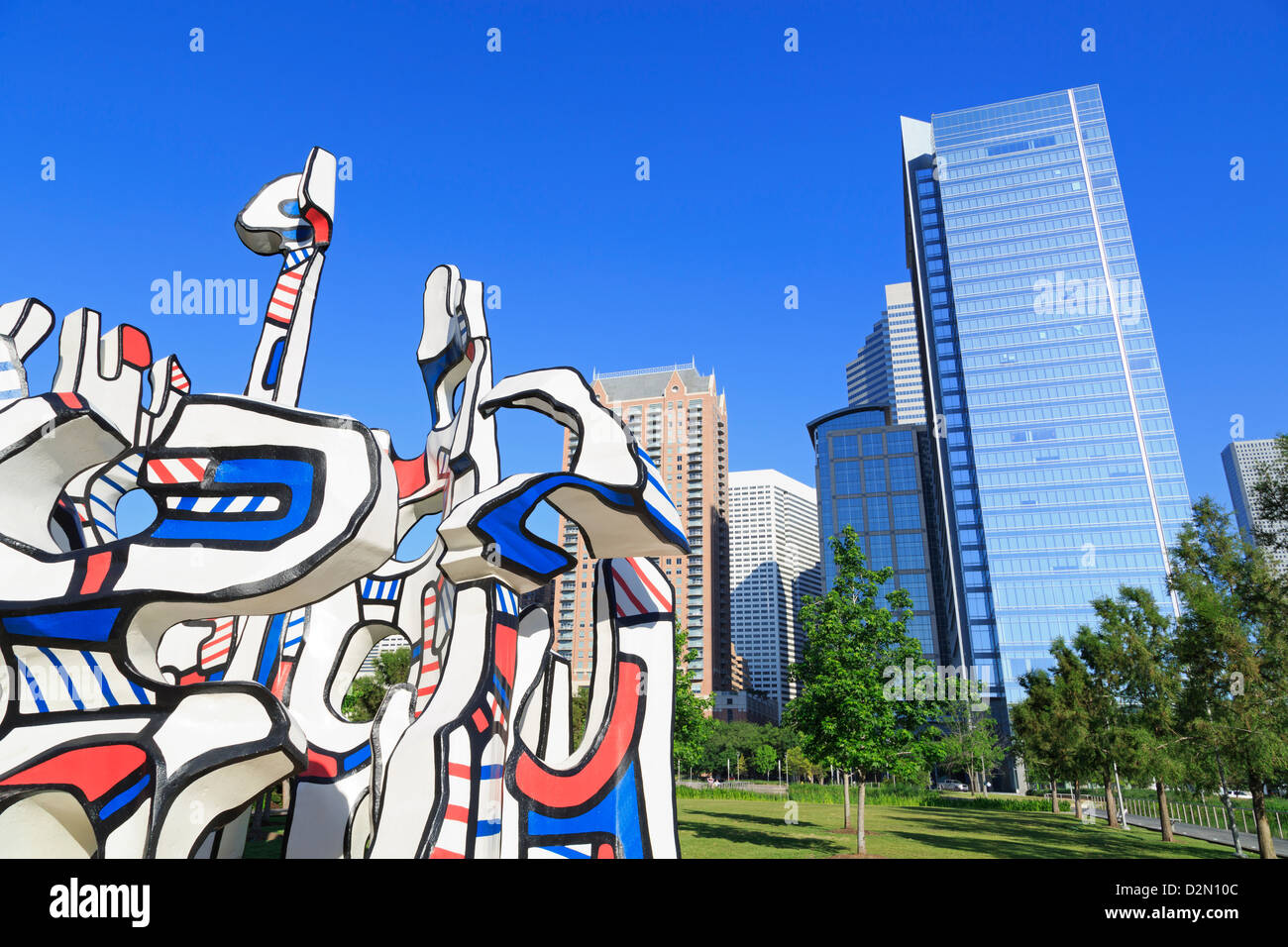 Monument Au Fantome by Jean Dubuffet in Discovery Park, Houston, Texas, United States of America, North America Stock Photo
