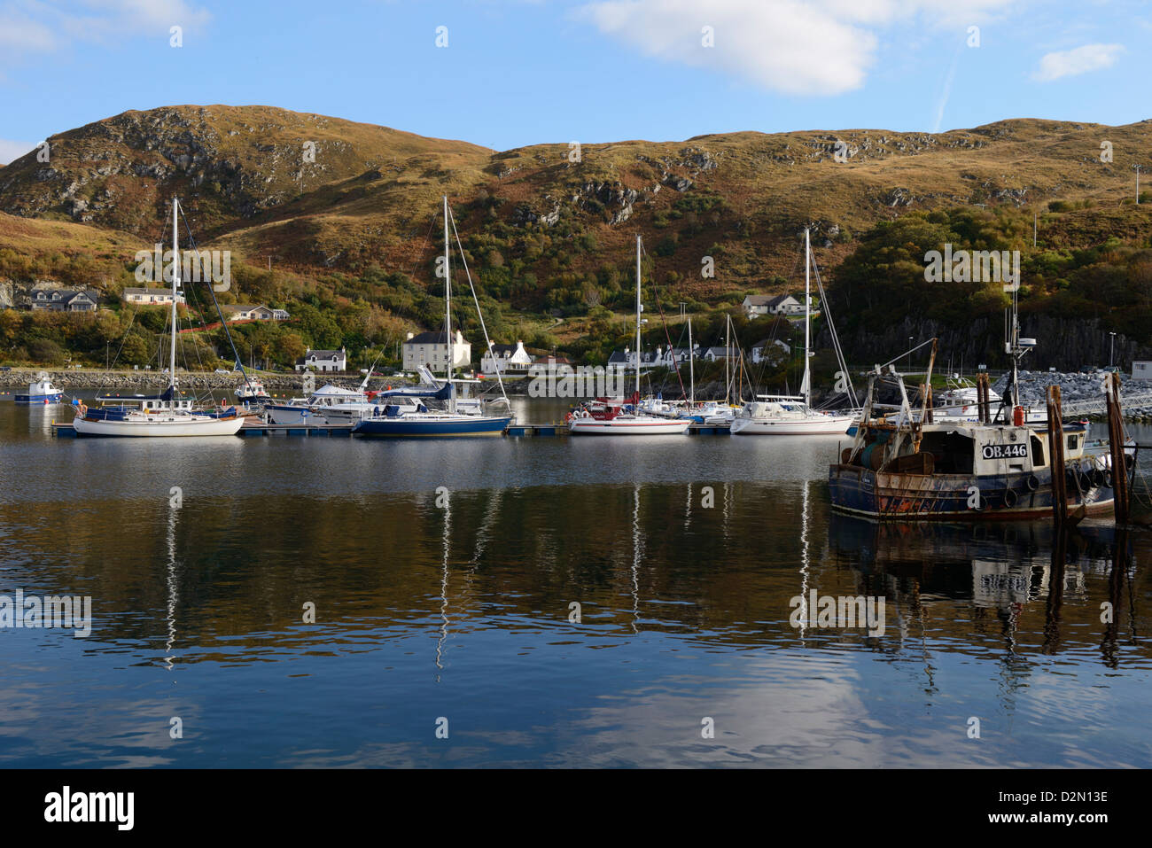 Boats in the harbour, Mallaig, Highlands, Scotland, United Kingdom, Europe Stock Photo
