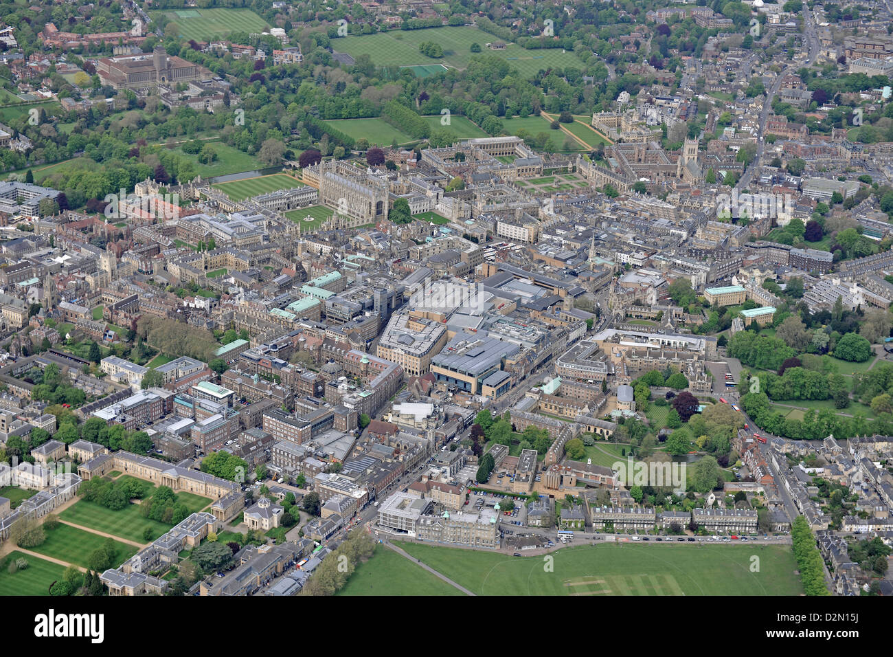 Aerial photograph of Cambridge City Stock Photo