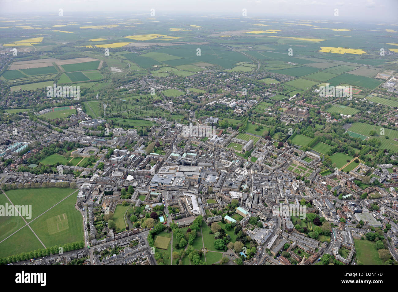 Aerial photograph of Cambridge City Stock Photo