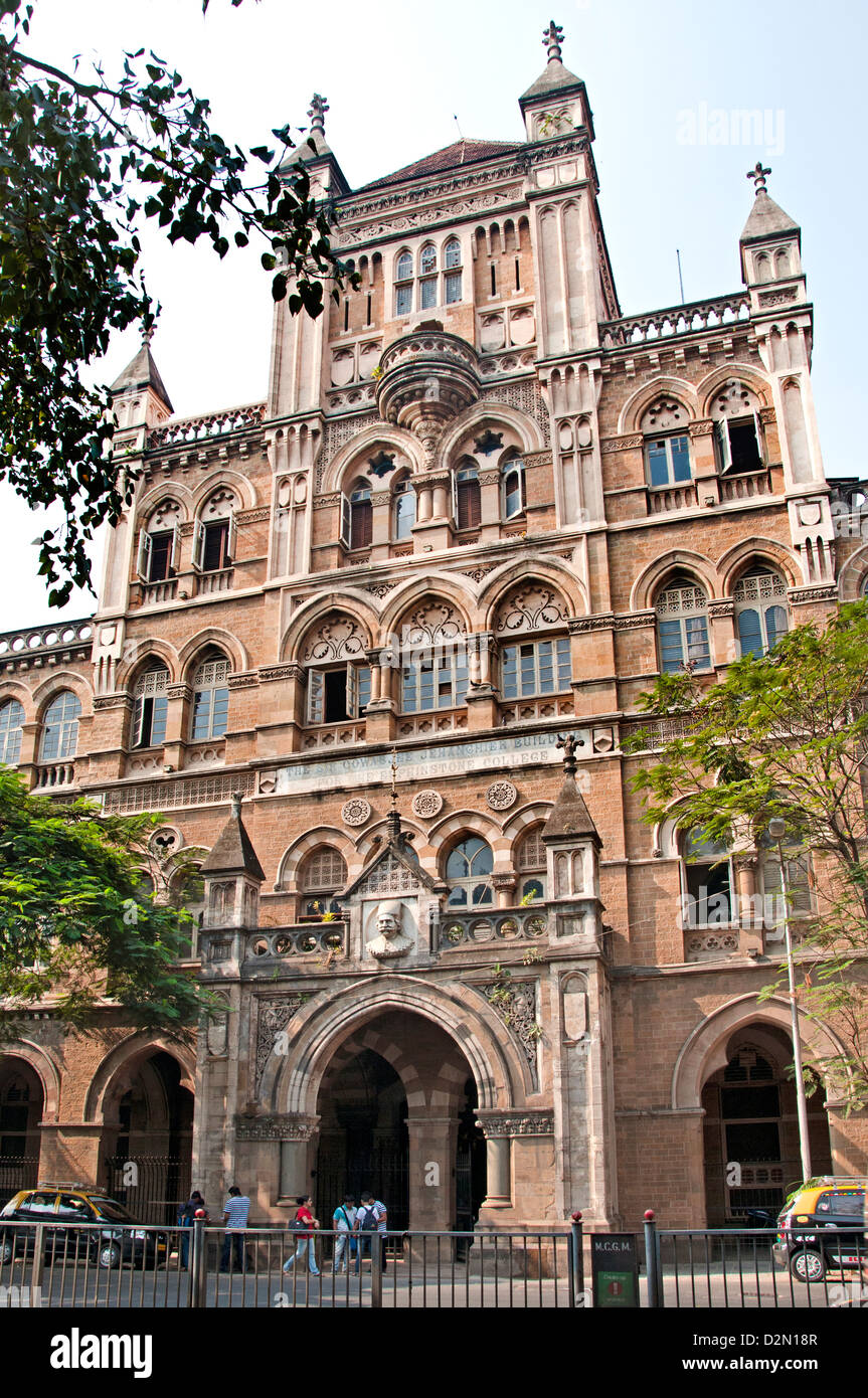 Sir Cowasjee Jehangier building - Elphinstone College oldest college of the University Mumbai Mahatma Gandhi MG Road Fort Stock Photo
