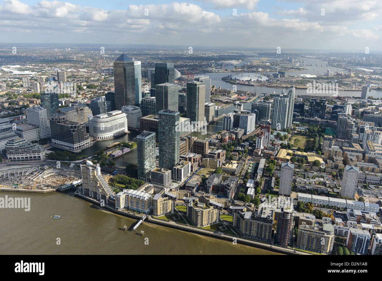 Aerial photograph of Canary Wharf London Stock Photo - Alamy