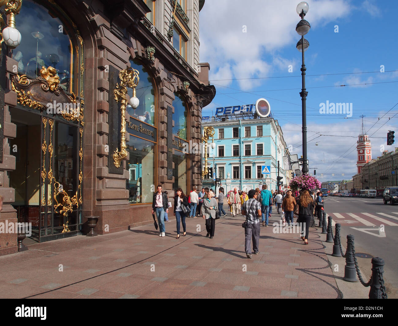 Nevsky Prospekt, St. Petersburg, Russia, Europe Stock Photo